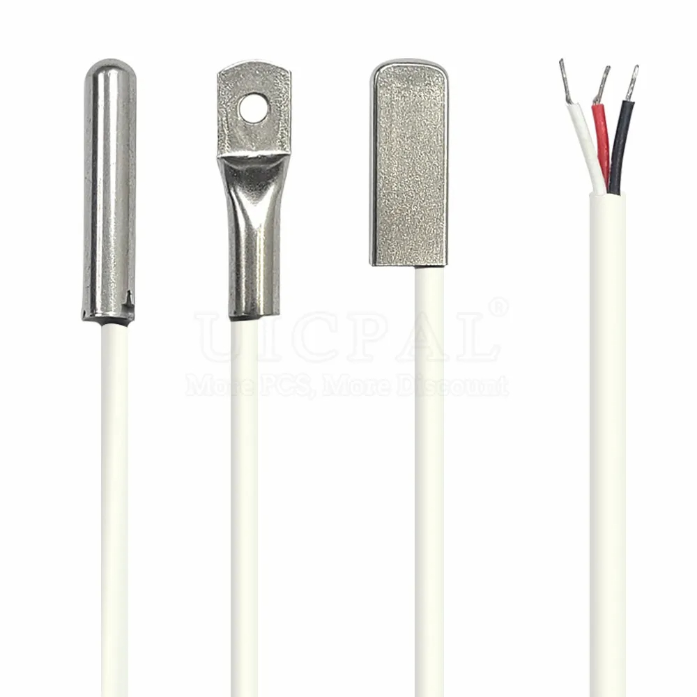 Ds18B20 - หัววัดอุณหภูมิ DS18B20เซ็นเซอร์โมดูล304สแตนเลส OD 3.0mm สายเซ็นเซอร์กันฝุ่นกันน้ำสีขาวยาว100ซม.