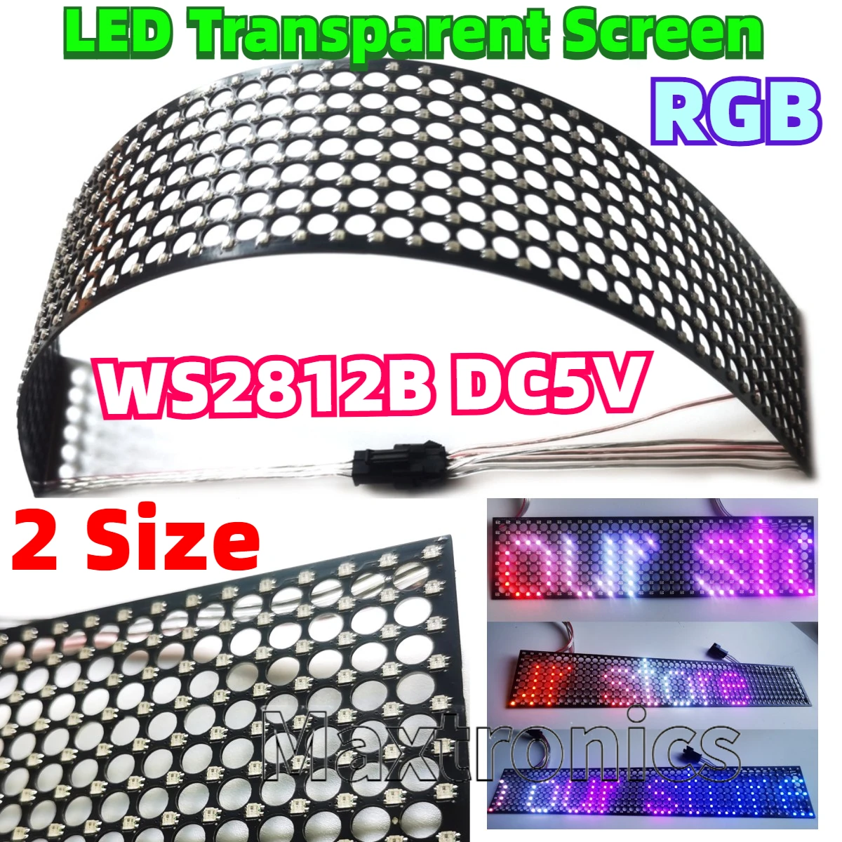 WS2812B LEDโปร่งใสหน้าจอสีRGB  - Neopixel บทวิจารณ์และราคา