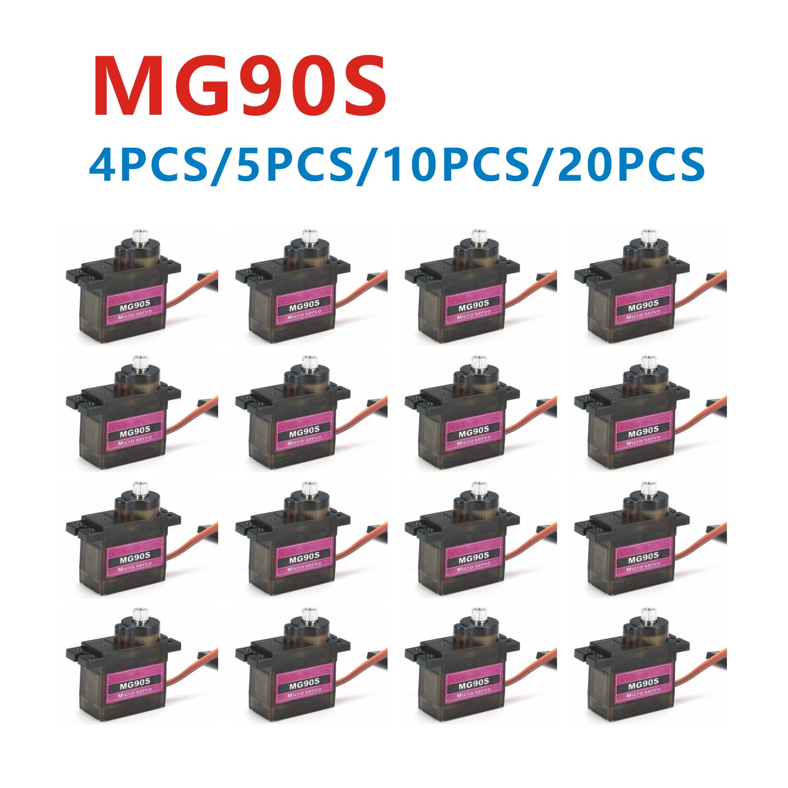4/5/10/20PCS MG90S เกียร์โลหะ  - Servo Sg90 บทวิจารณ์และราคา