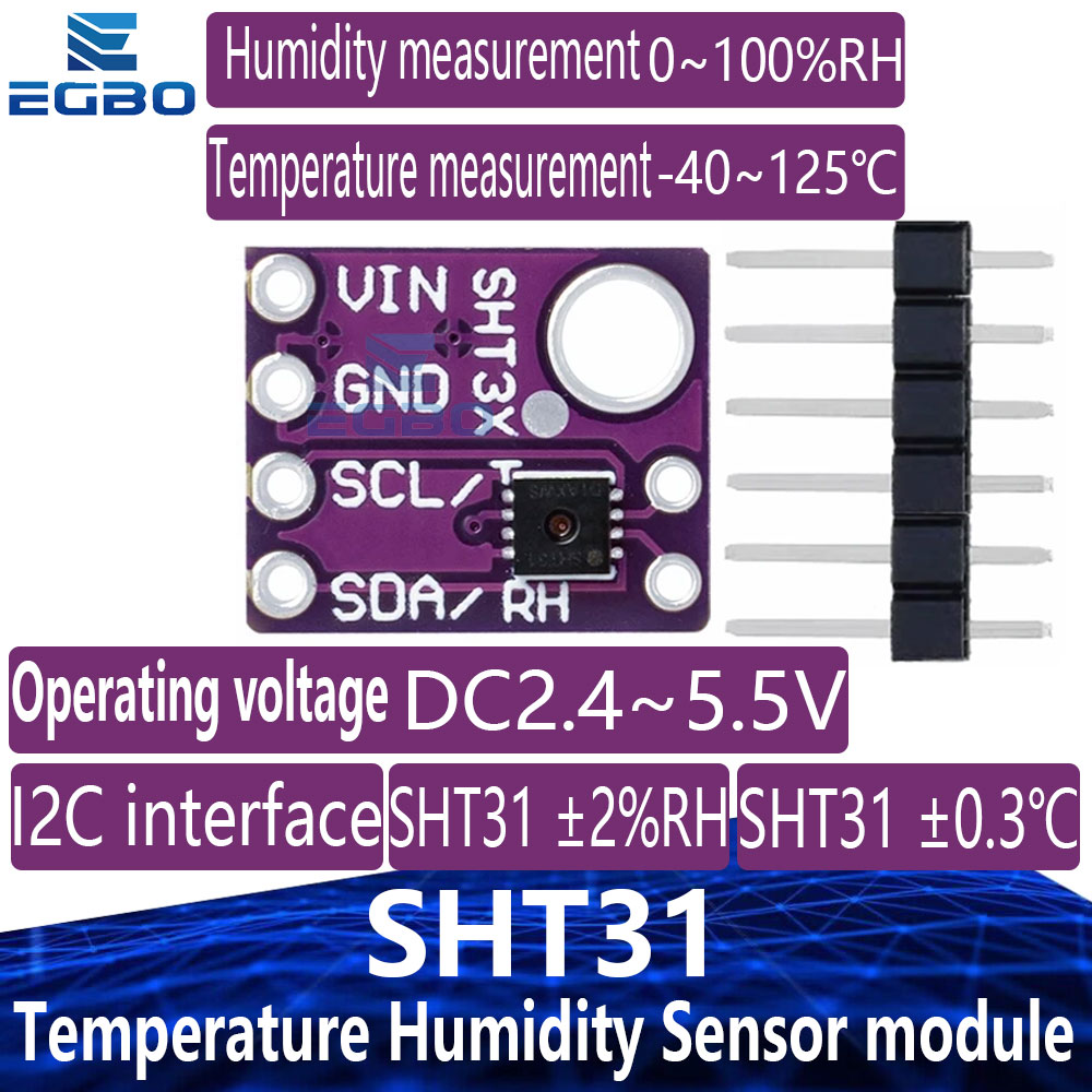 Sht31 - โมดูลเซ็นเซอร์วัดอุณหภูมิและความชื้น SHT31 และ SHT31-D สำหรับ Arduino