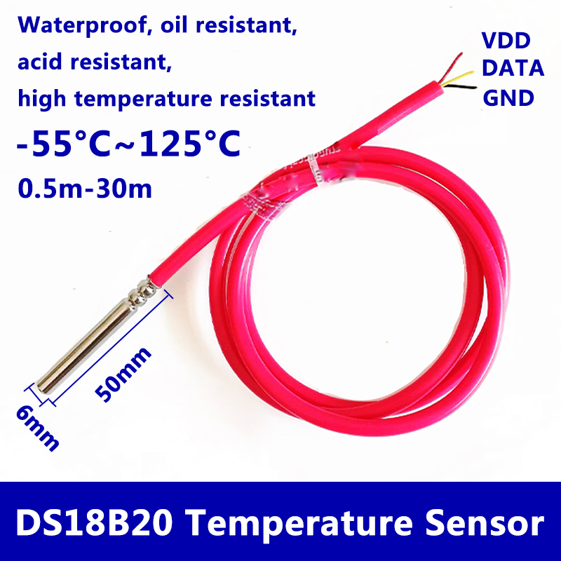 DS18B20 กันน้ําดิจิตอลเซ็นเซอร - Ds18B20 บทวิจารณ์และราคา
