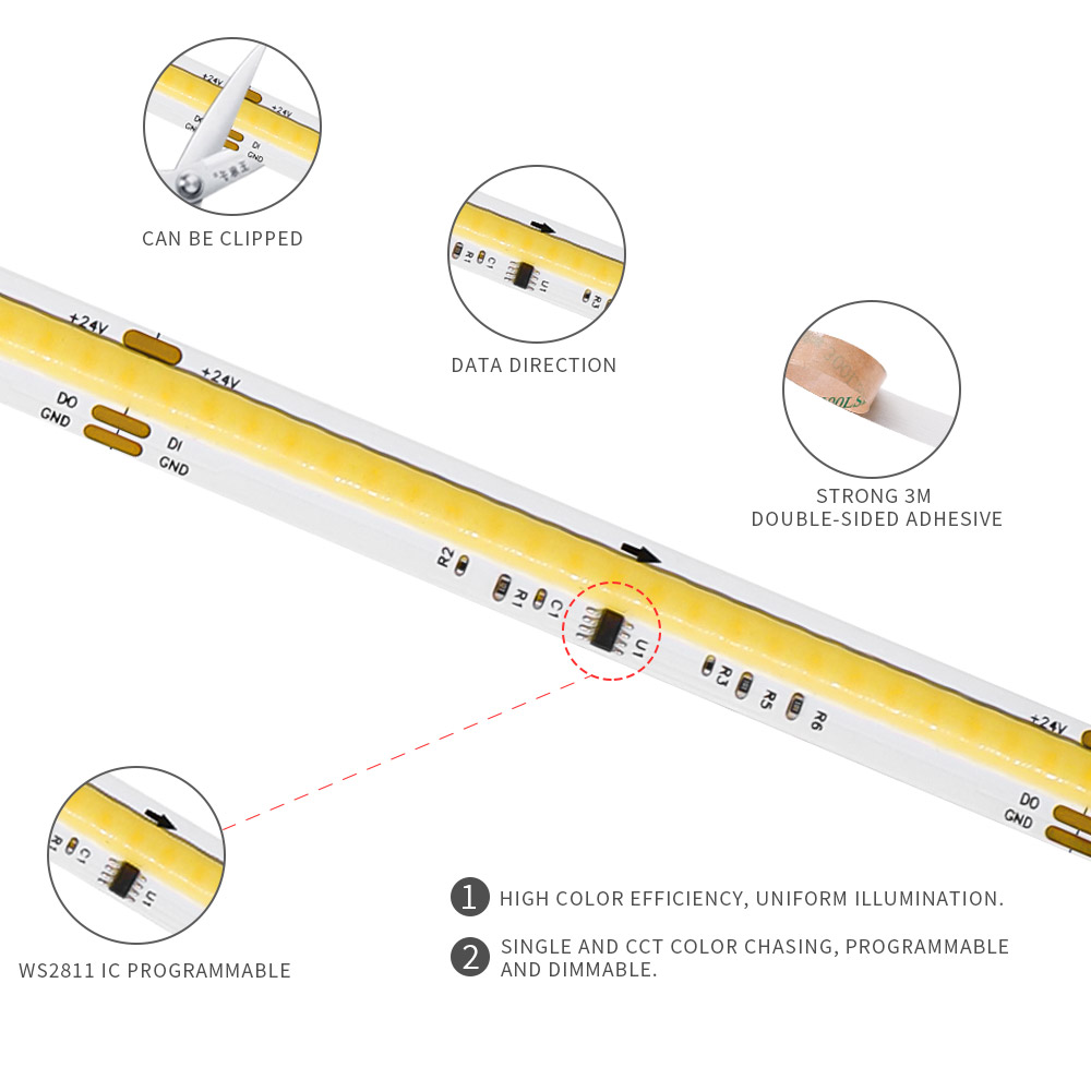 COB SPI WS2811 IC CCT LED Stri - Neopixel บทวิจารณ์และราคา