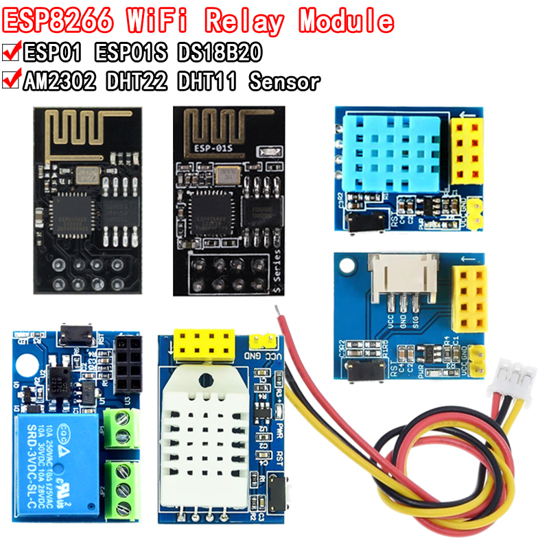 ESP8266โมดูลรีเลย์ WiFi 5V DHT - Ds18B20 บทวิจารณ์และราคา