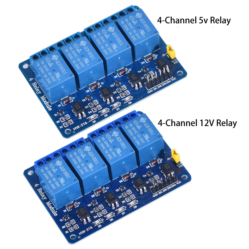 โมดูลรีเลย์ DC 5V 12V 24V 1 2  - Relay Module 4 Channel บทวิจารณ์และราคา