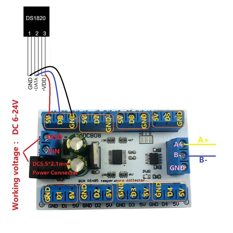 Eletechsup Rs485 Ds18b20 8Ch,  - Ds18B20 บทวิจารณ์และราคา