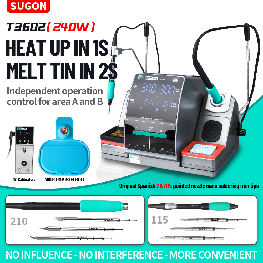 ชุดสถานีบัดกรี SUGON T3602 240 - Soldering Iron Temperature Probe บทวิจารณ์และราคา
