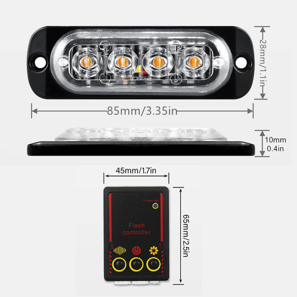 ไฟฉุกเฉิน LED 12V 24V สีเหลือง - Buzzer Module บทวิจารณ์และราคา