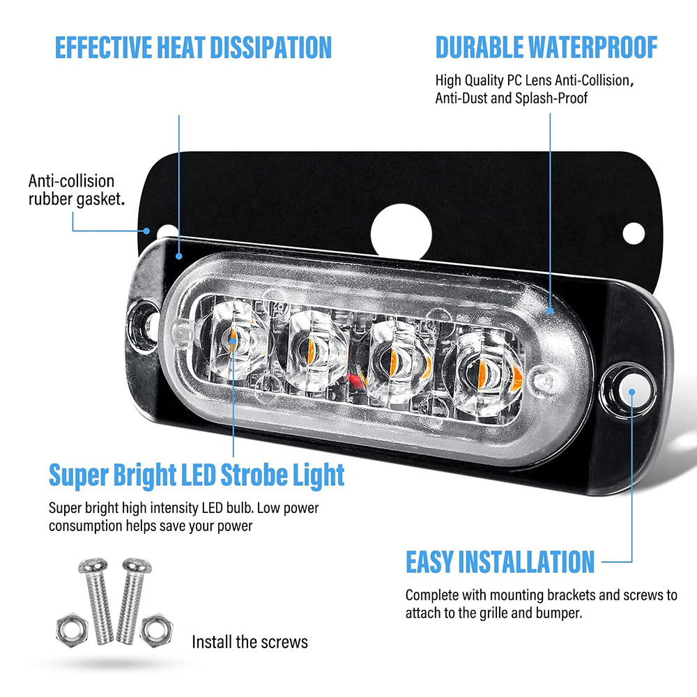 ไฟฉุกเฉิน LED 12V 24V สีเหลือง - Buzzer Module บทวิจารณ์และราคา