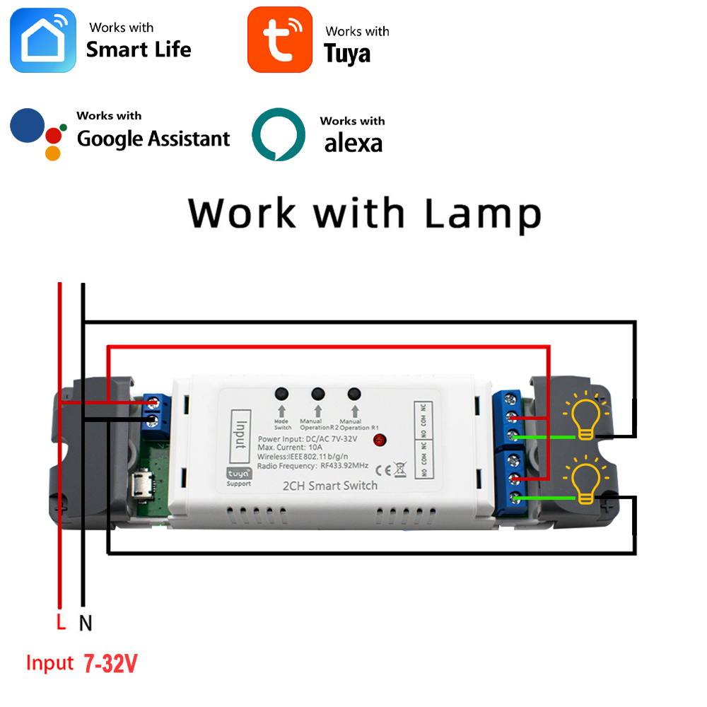 Tuya สมาร์ท 2CH Wifi DC มอเตอร - Ir Remote Module บทวิจารณ์และราคา
