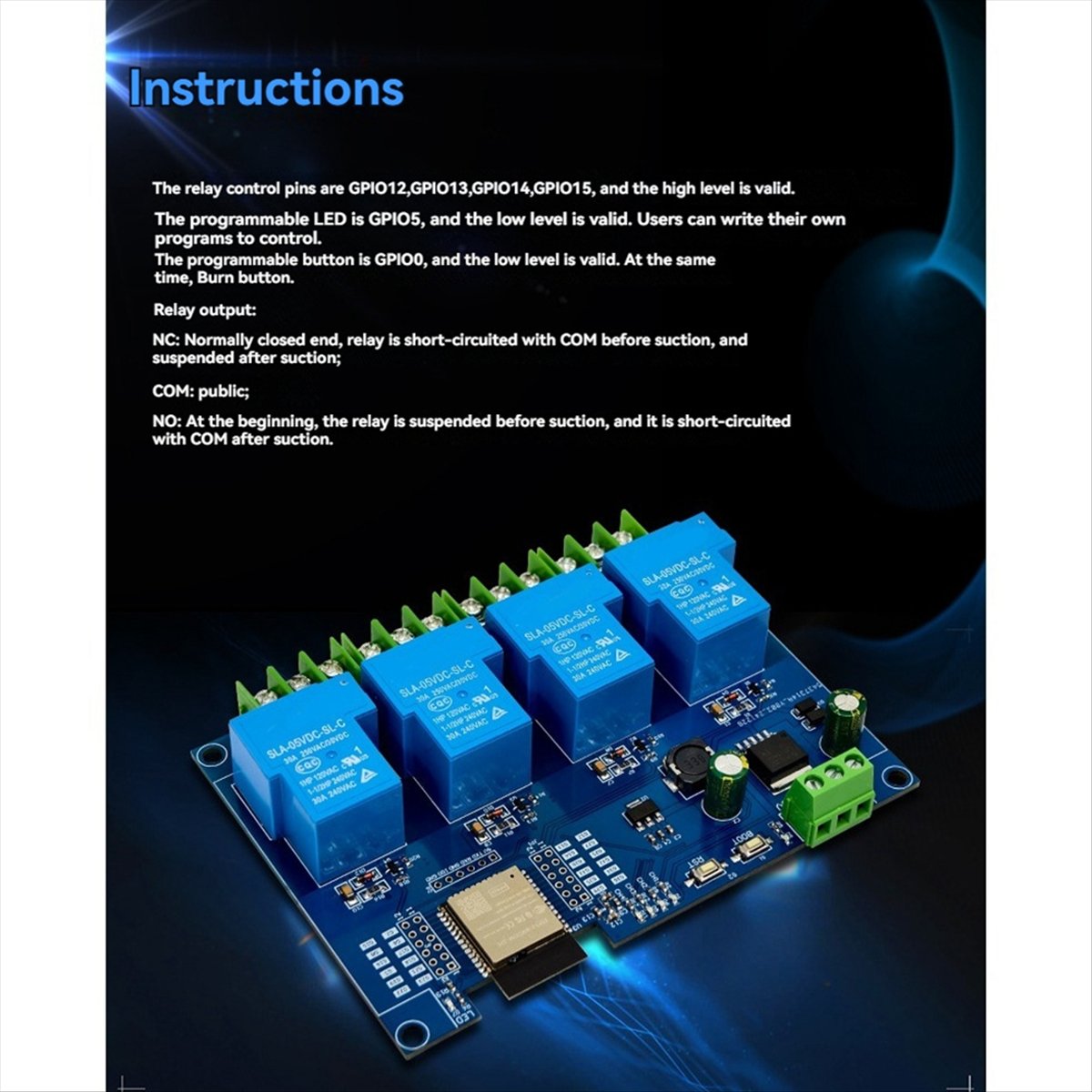 (AD11] โมดูลรีเลย์ 4 ช่อง 30A  - Relay Module 4 Channel บทวิจารณ์และราคา