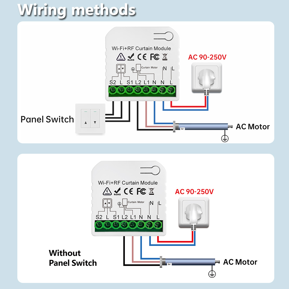 Tuya WiFi สมาร์ทผ้าม่านสวิทช์ล - Ir Remote Module บทวิจารณ์และราคา