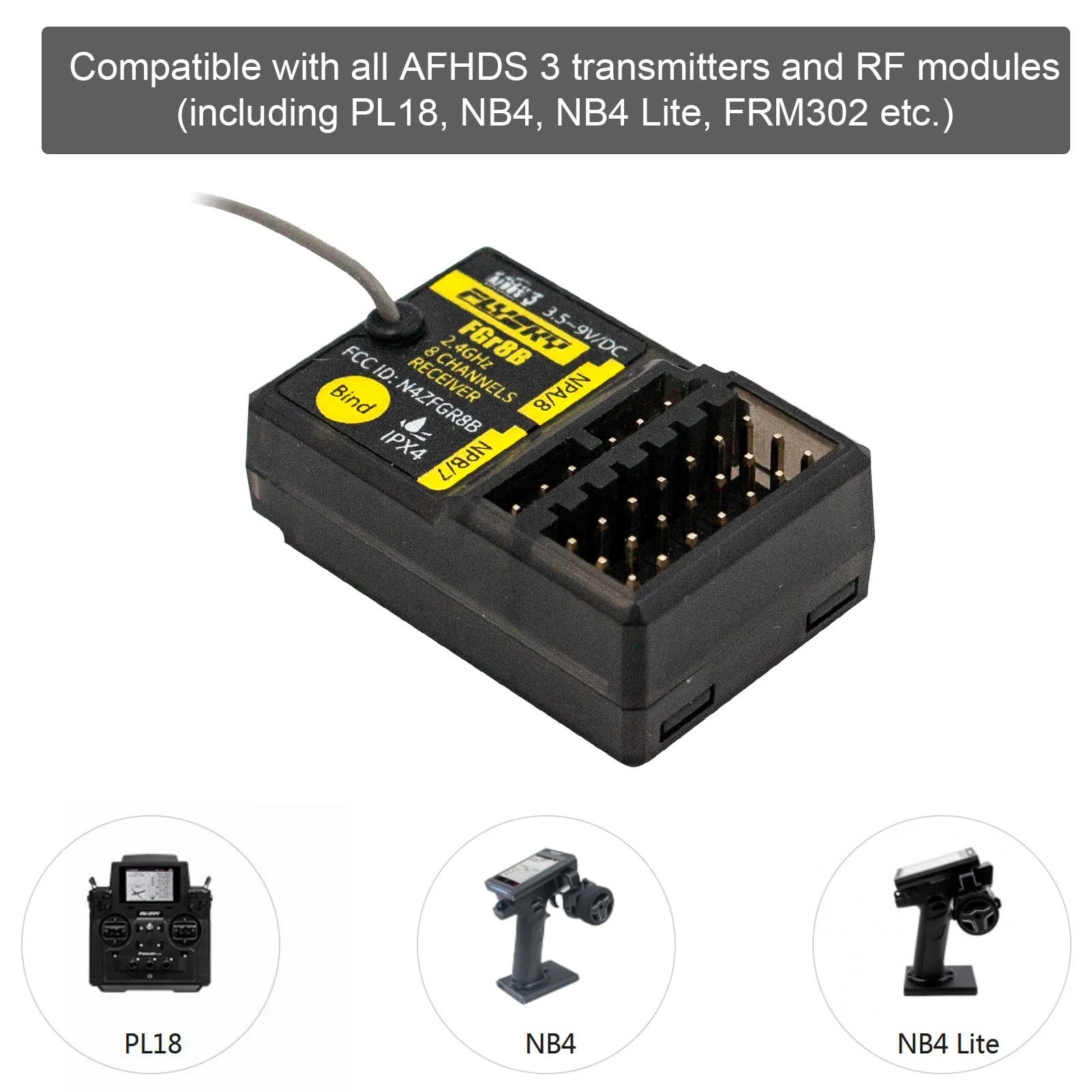 FLYSKY FGR8B PWM/ PPM/ i-bus O - Ir Remote Module บทวิจารณ์และราคา