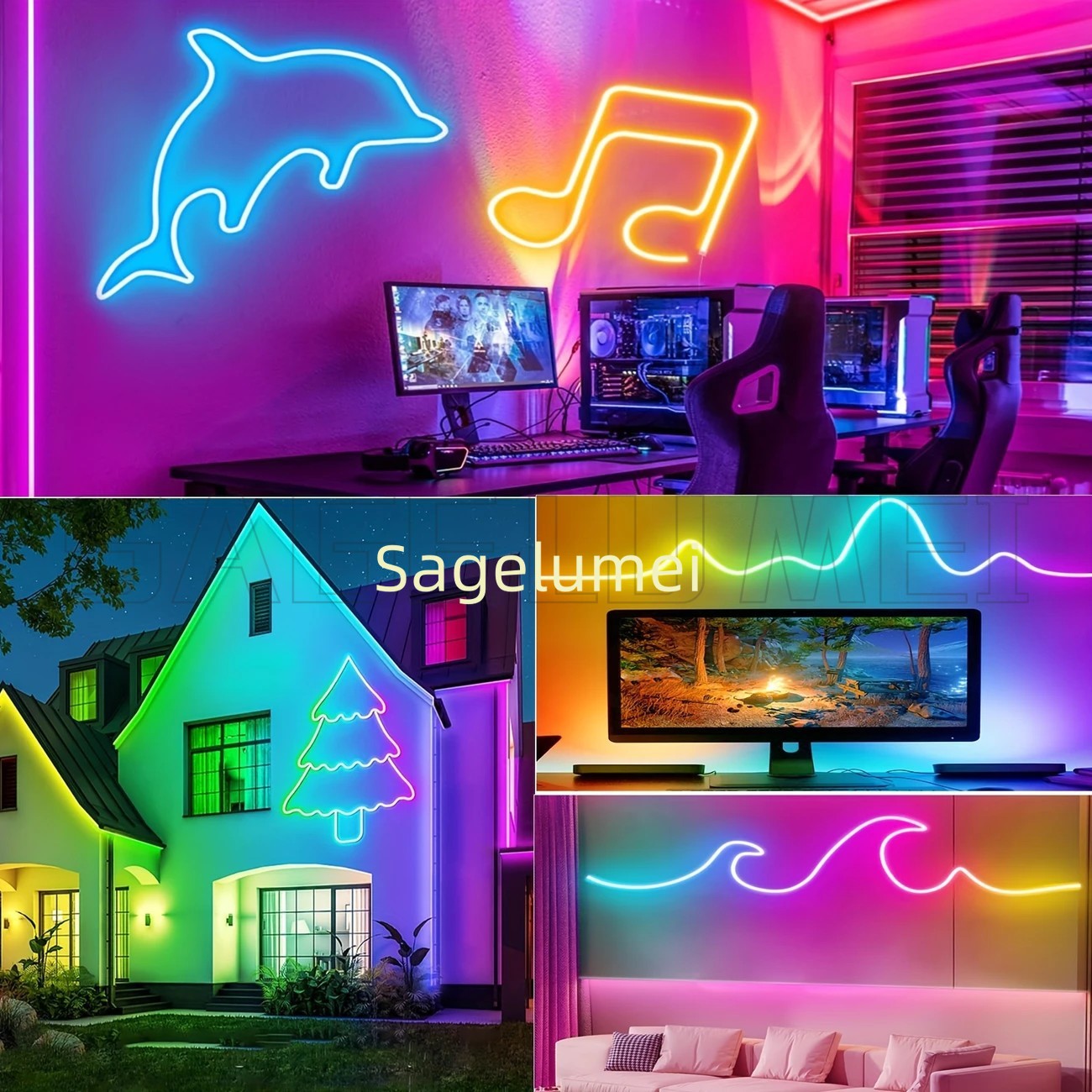 ไฟ LED แบบเส้นกลม 360 Glow RGB - Ws2812B บทวิจารณ์และราคา
